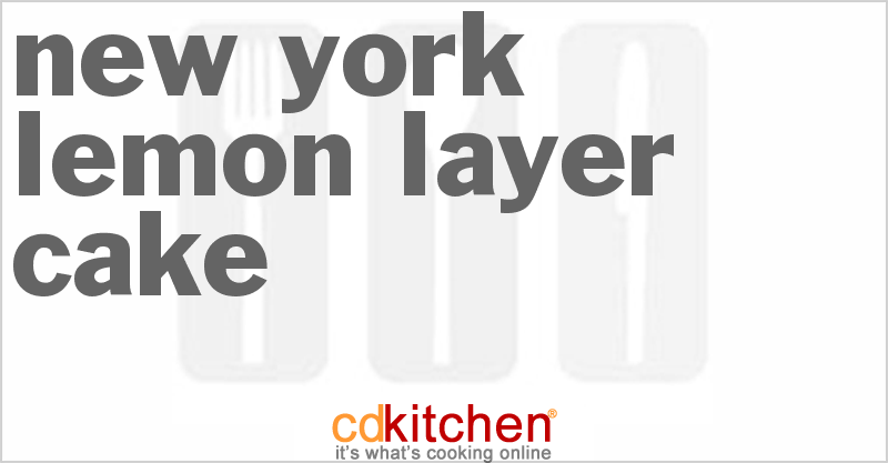 New York Lemon Layer Cake - CDKitchen.com