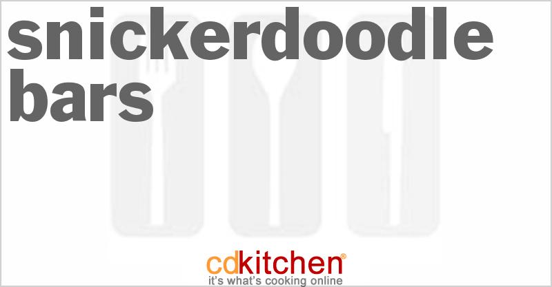 Snickerdoodle Bars - CDKitchen.com