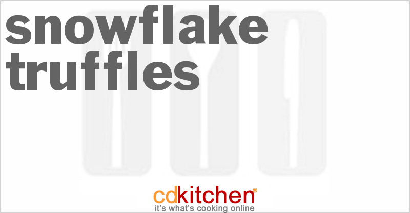 Snowflake Truffles - CDKitchen.com