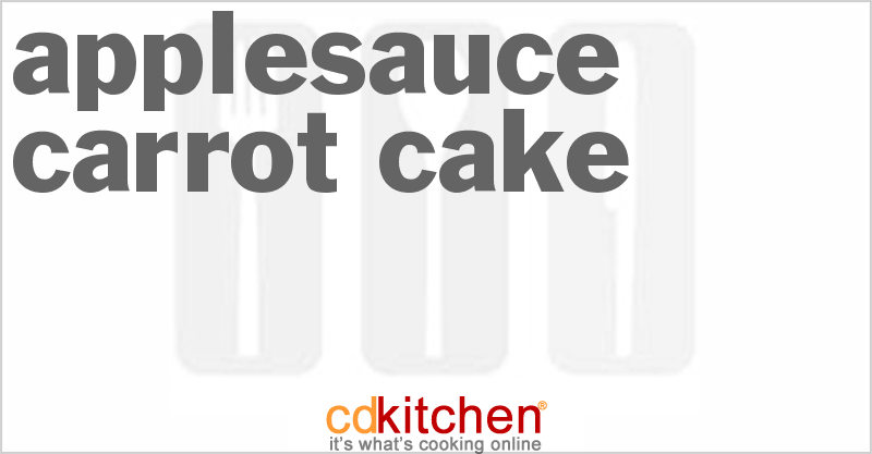 Applesauce Carrot Cake - CDKitchen.com