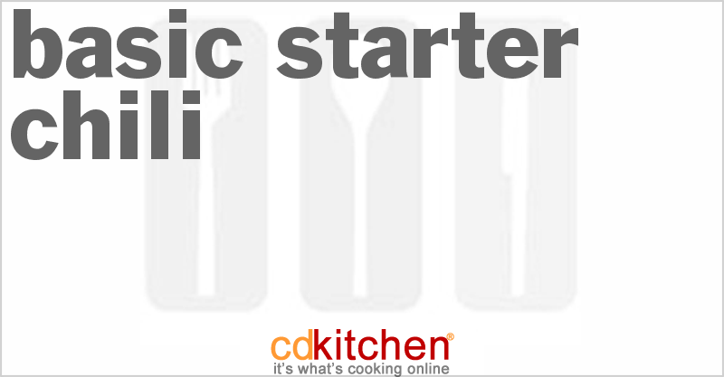 Basic Starter Chili - CDKitchen.com
