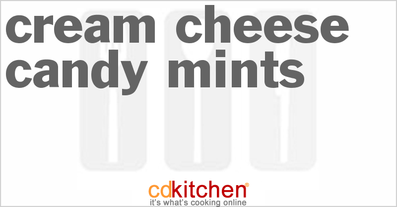 Cream Cheese Candy Mints - CDKitchen.com