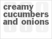 recipe for creamy cucumbers and onions