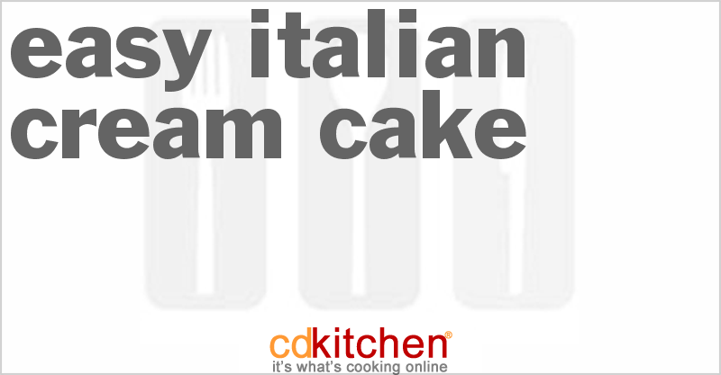 Easy Italian Cream Cake - CDKitchen.com