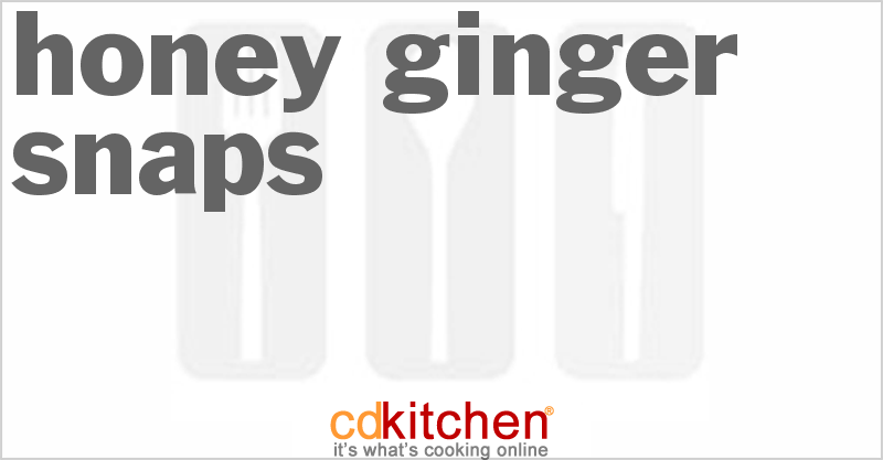 Honey Ginger Snaps - CDKitchen.com