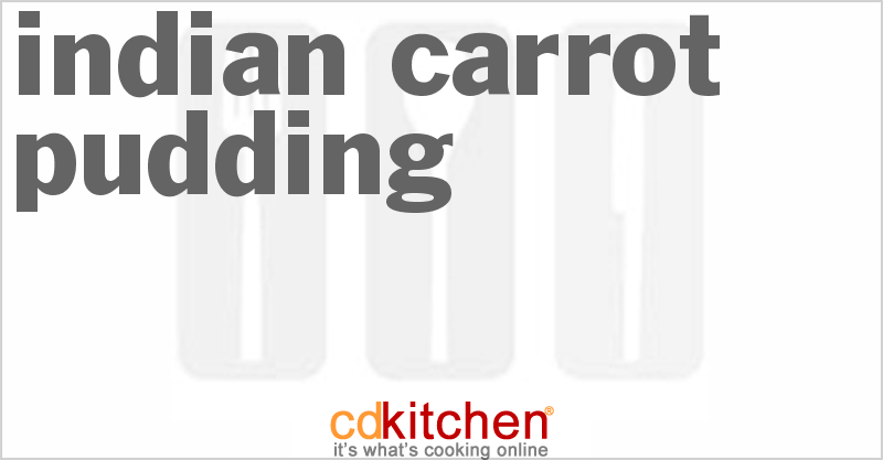 Indian Carrot Pudding - CDKitchen.com