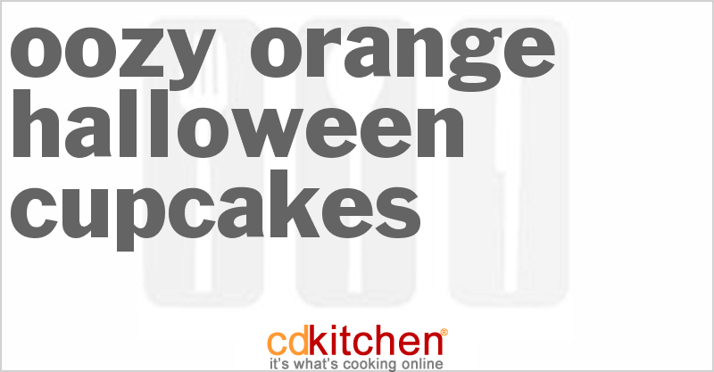 Oozy Orange Halloween Cupcakes - CDKitchen.com