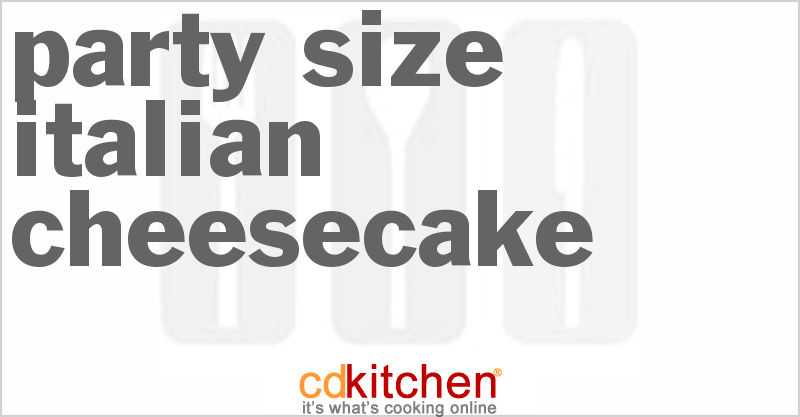 Party Size Italian Cheesecake - CDKitchen.com