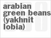 recipe for arabian green beans (yakhnit lobia)
