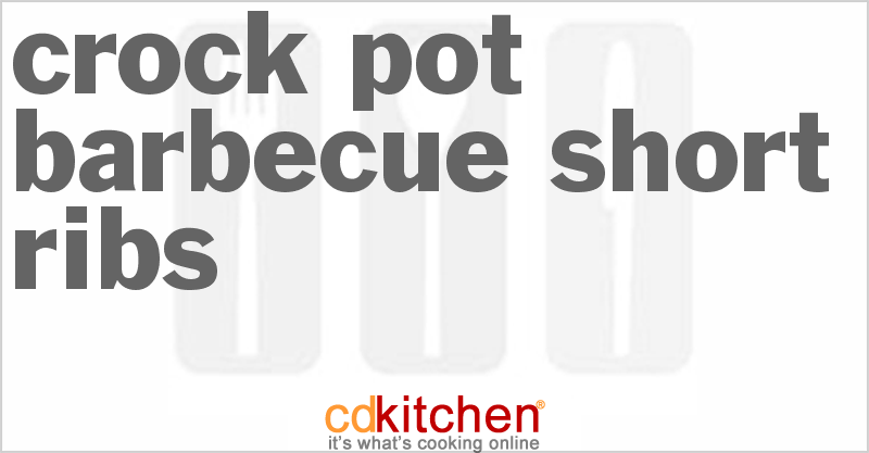 Barbecue Short Ribs - CDKitchen.com