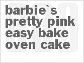 recipe for barbie's pretty pink easy-bake oven cake