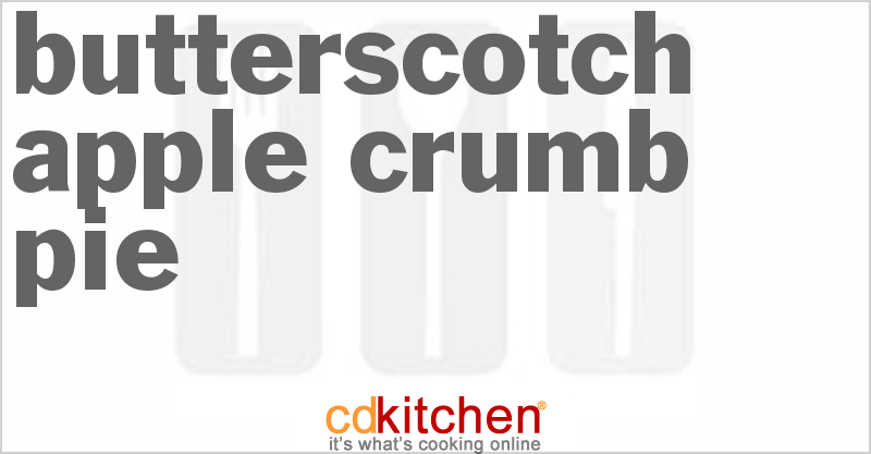 Butterscotch Apple Crumb Pie - CDKitchen.com