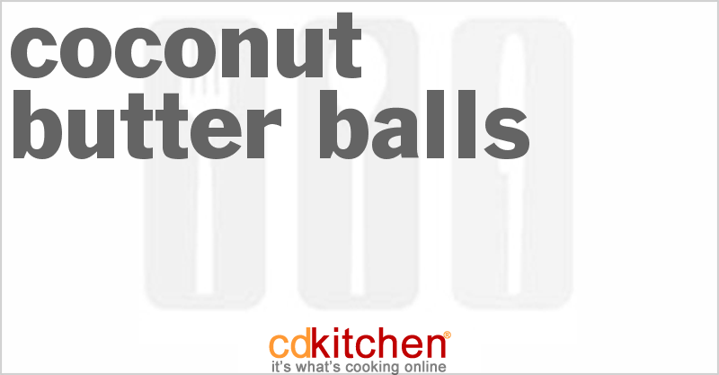 Coconut Butter Balls - CDKitchen.com