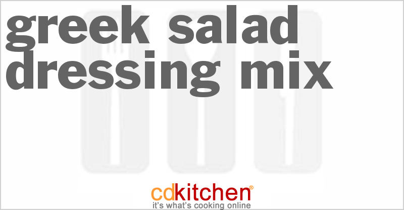 Greek Salad Dressing Mix - CDKitchen.com
