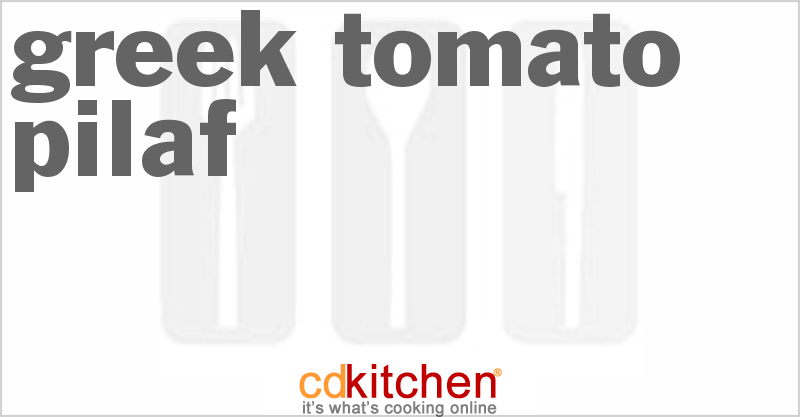 Greek Tomato Pilaf - CDKitchen.com