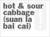 recipe for hot & sour cabbage (suan la bai cai)