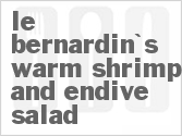 recipe for le bernardin's warm shrimp and endive salad