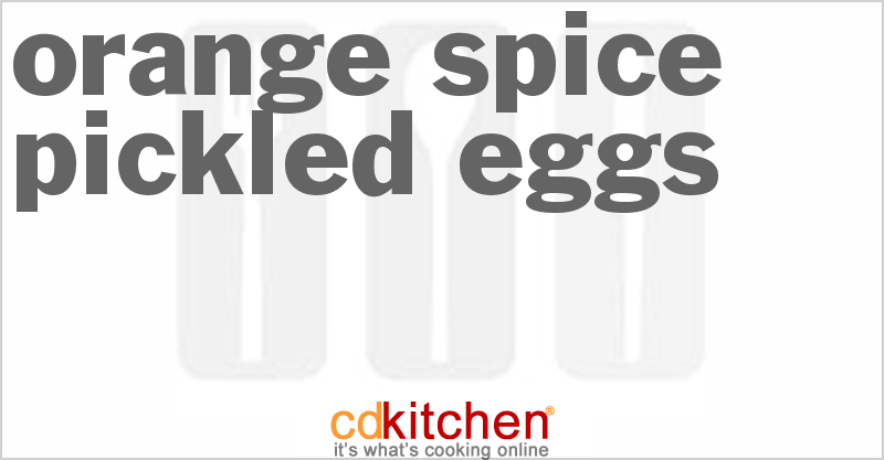 Orange Spice Pickled Eggs - CDKitchen.com