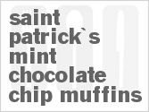 Saint Patrick's Mint Chocolate Chip Muffins