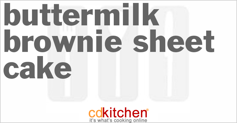 Buttermilk Brownie Sheet Cake - CDKitchen.com