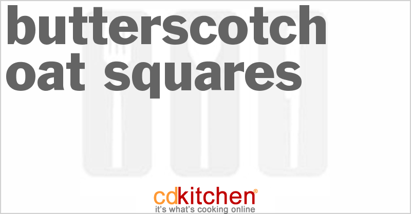 Butterscotch Oat Squares - CDKitchen.com