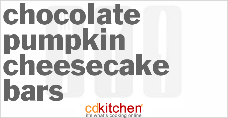 Chocolate Pumpkin Cheesecake Bars - CDKitchen.com