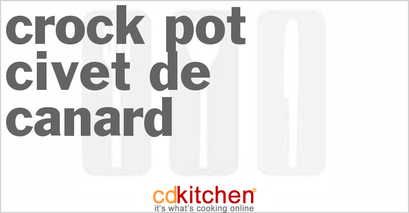 Civet de Canard - CDKitchen.com
