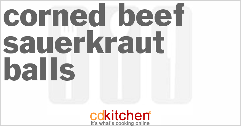 Corned Beef Sauerkraut Balls - CDKitchen.com