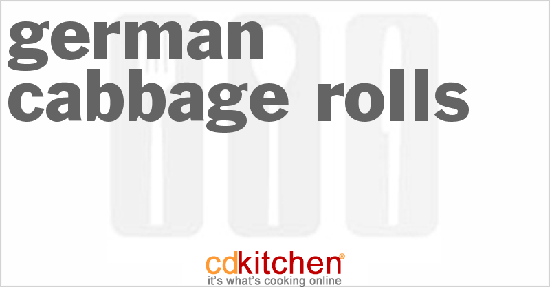 German Cabbage Rolls - CDKitchen.com
