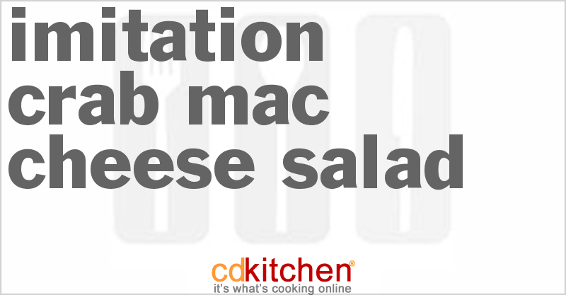 Imitation Crab-Mac-Cheese Salad Recipe | CDKitchen.com