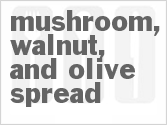 recipe for mushroom, walnut, and olive spread