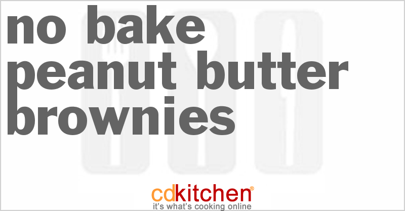 No-Bake Peanut Butter Brownies - CDKitchen.com
