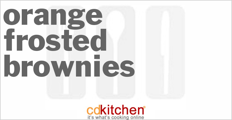 Orange Frosted Brownies - CDKitchen.com