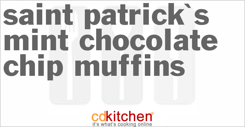 Saint Patrick's Mint Chocolate Chip Muffins - CDKitchen.com