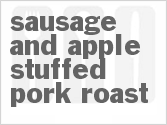 recipe for sausage and apple stuffed pork roast