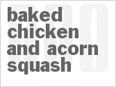 recipe for baked chicken and acorn squash