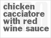 recipe for chicken cacciatore with red wine sauce