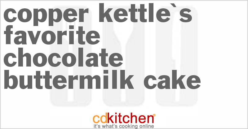 Copper Kettle's Favorite Chocolate Buttermilk Cake with Browned Butter Icing - CDKitchen.com