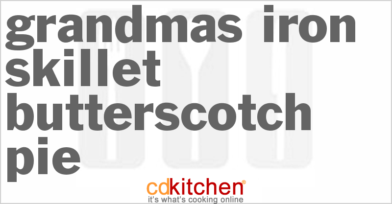 Grandmas Iron Skillet Butterscotch Pie - CDKitchen.com