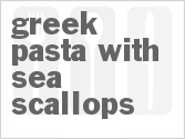 recipe for greek pasta with sea scallops