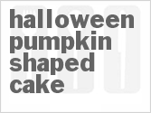 recipe for halloween pumpkin-shaped cake