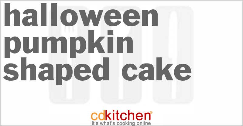 Halloween Pumpkin-Shaped Cake - CDKitchen.com