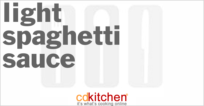 Light Spaghetti Sauce - CDKitchen.com