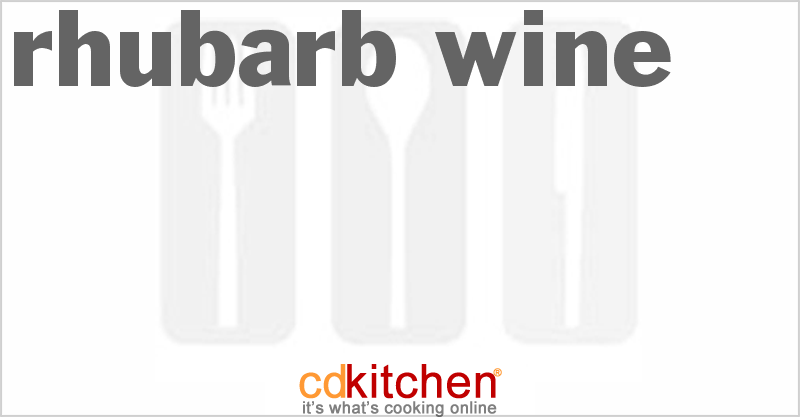 Rhubarb Wine - CDKitchen.com
