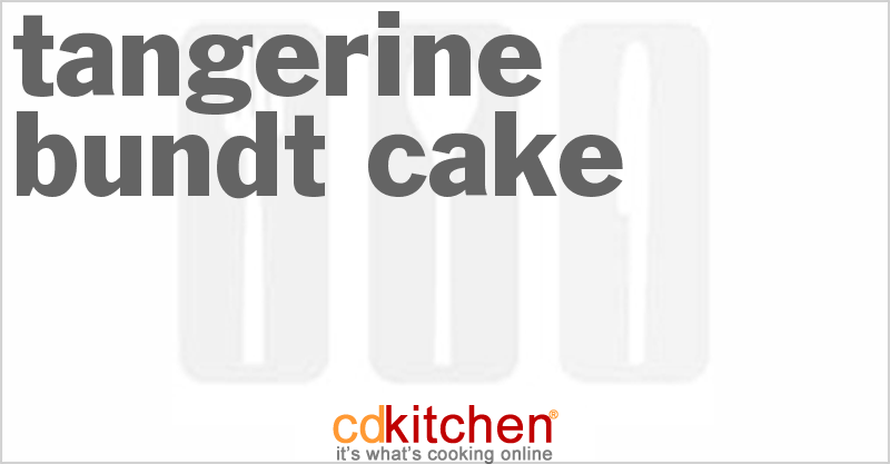 Tangerine Bundt Cake - CDKitchen.com