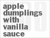 recipe for apple dumplings with vanilla sauce