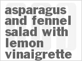 recipe for asparagus and fennel salad with lemon vinaigrette