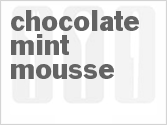 recipe for chocolate mint mousse