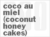 recipe for coco au miel (coconut-honey cakes)