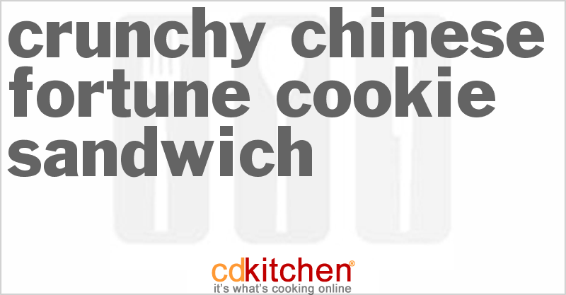 Crunchy Chinese Fortune Cookie Sandwich - CDKitchen.com